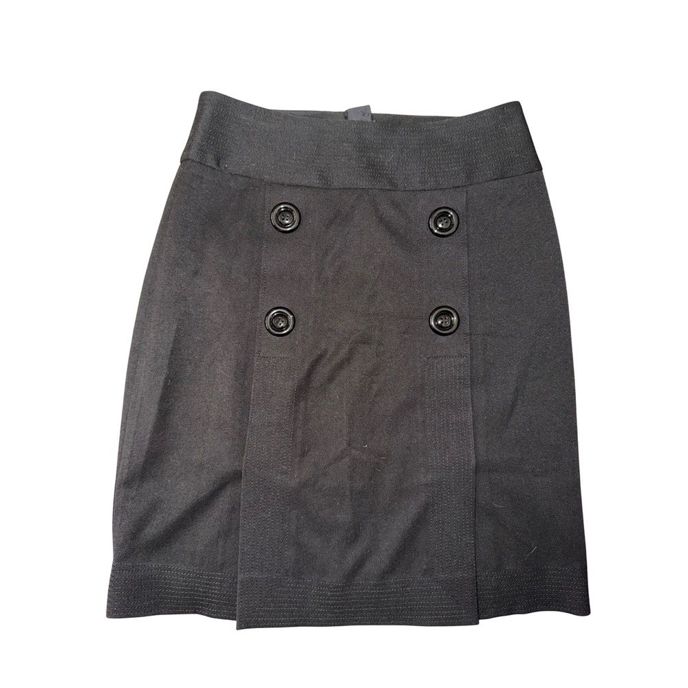 Etcetera Black Double Breasted Button Front Mini … - image 3